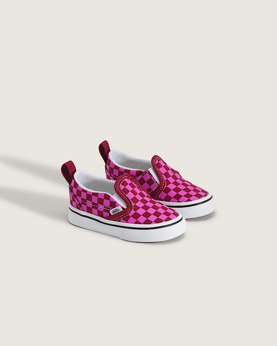 Toddler Classic SlipOn V Shoe VANS Checkerboard Red  Pink ALT1
