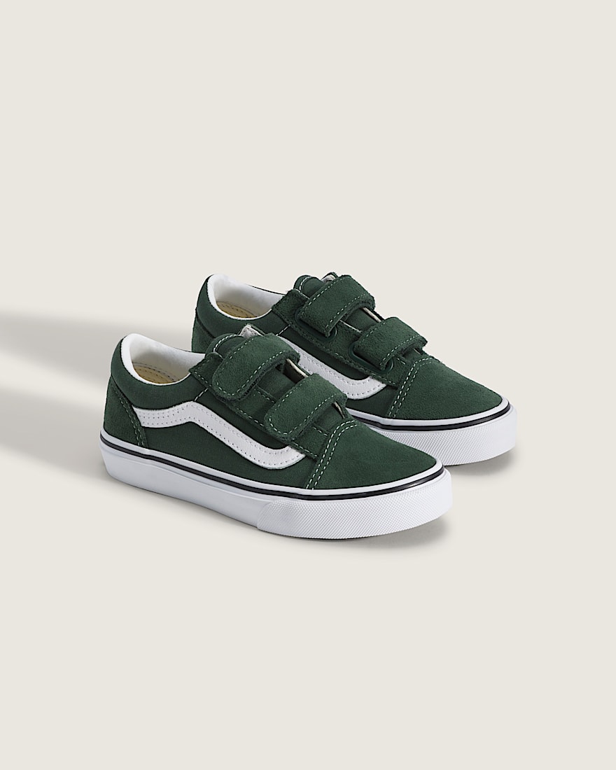 Little Kids Old Skool V Shoe VANS Oil Green ALT1
