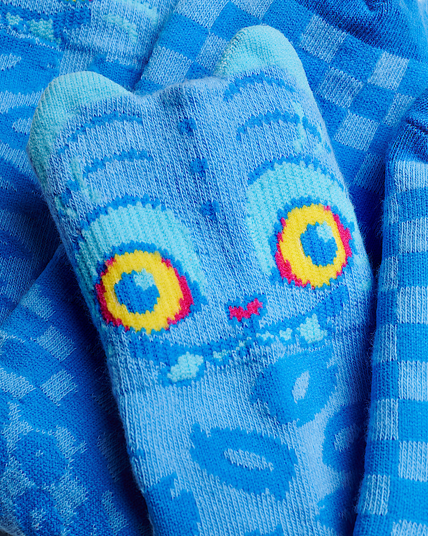 KPop Demon Hunters x Vans Kids Derpy Knee Hi Socks VANS KPop Demon Hunters Blue ALT1