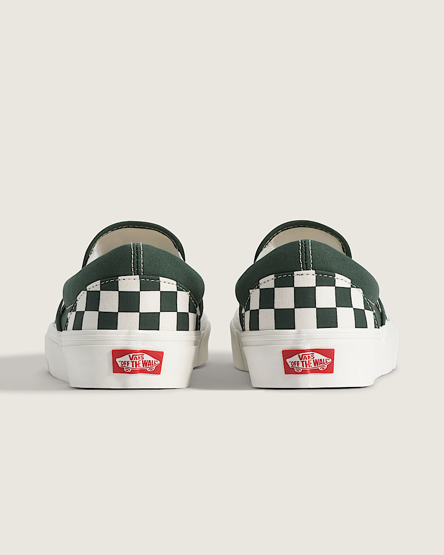 Classic SlipOn Shoe VANS Checkerboard Oil Green ALT3