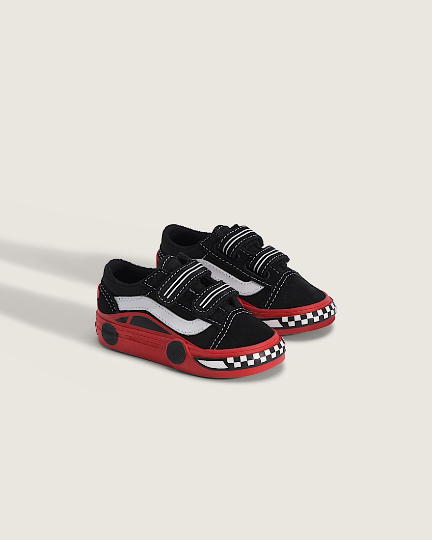 Toddler Old Skool V Shoe VANS Black  Red ALT1
