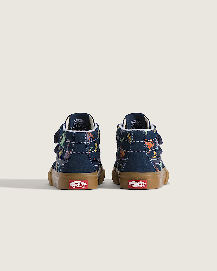 Toddler Sk8Mid V Shoe VANS GlowintheDark Navy Blue ALT3