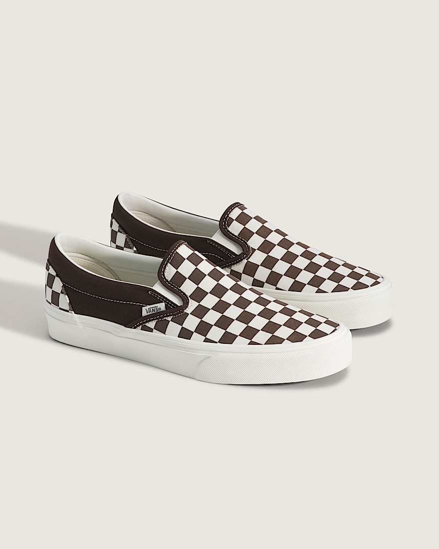 Classic SlipOn Shoe VANS Checkerboard Demitasse Brown ALT1
