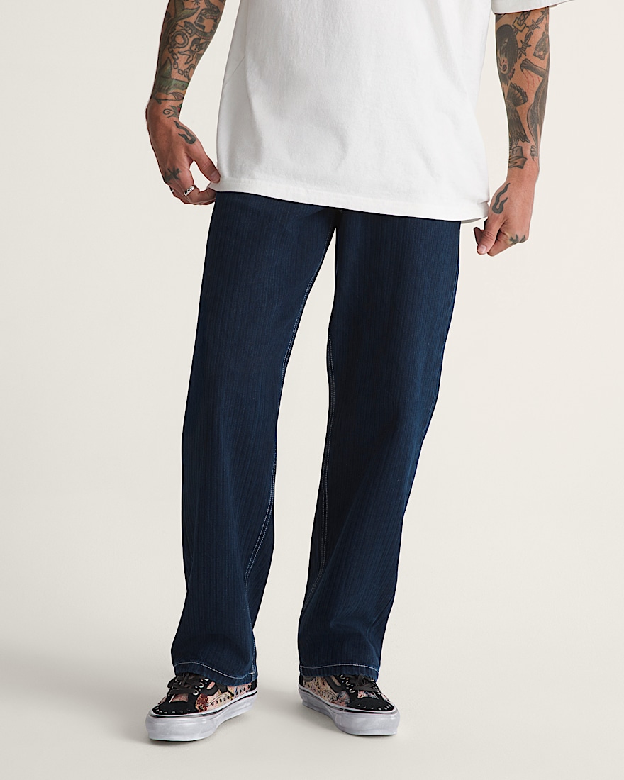 Check5 Loose Denim Herringbone Pant VANS Indigo Herringbone Blue HERO