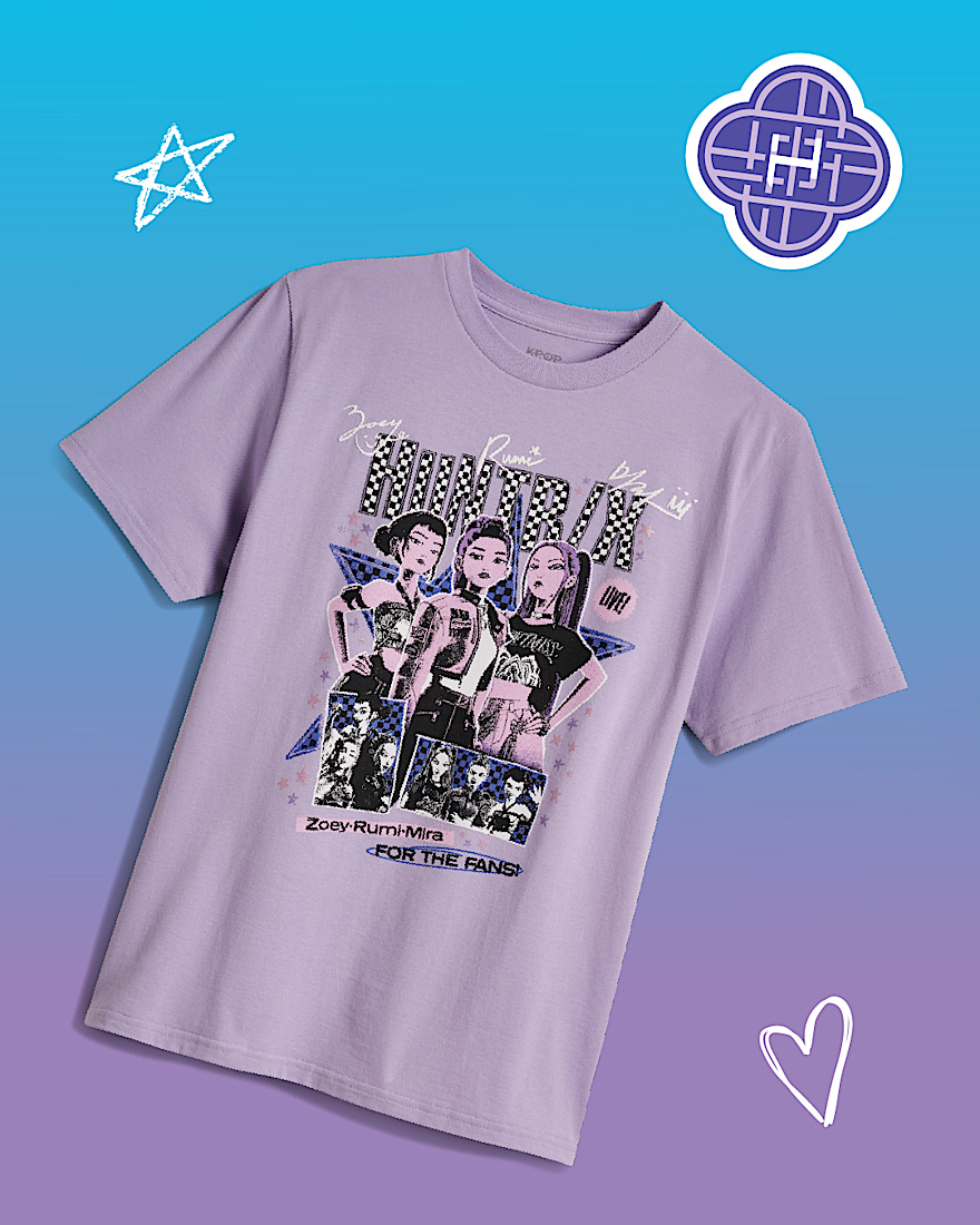 KPop Demon Hunters x Vans Little Kids For The Fans TShirt VANS KPop Demon Hunters Soft Orchid ALT3