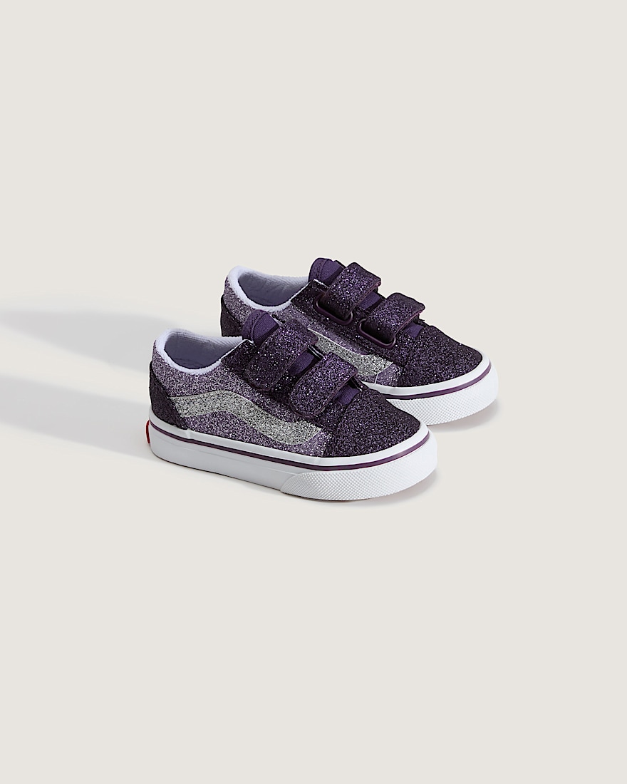 Toddler Old Skool V Shoe VANS Glitter Purple ALT1