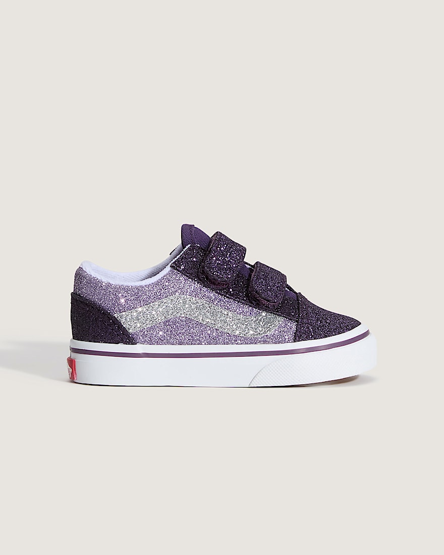 Toddler Old Skool V Shoe VANS Glitter Purple ALT5