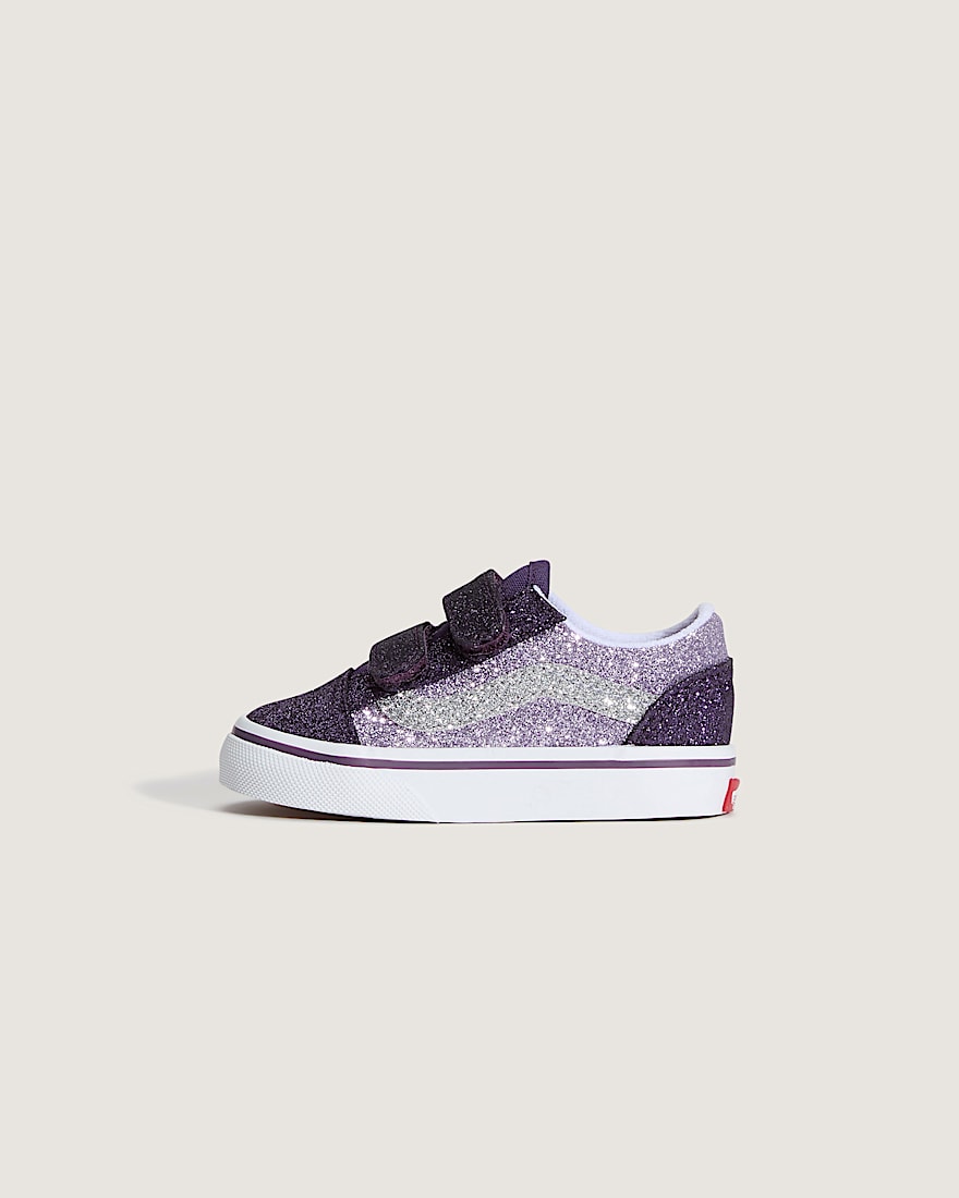 Toddler Old Skool V Shoe VANS Glitter Purple HERO