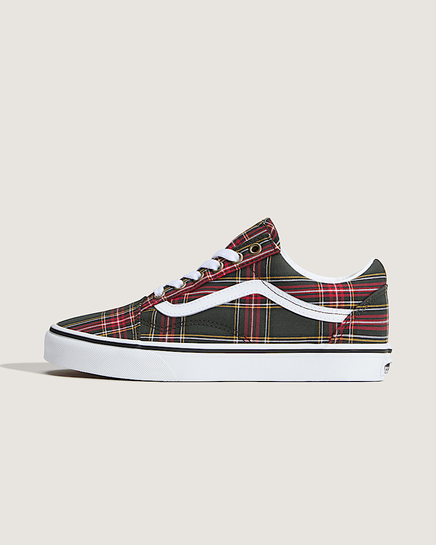 Old Skool Shoe VANS Tartan Oil Green HERO
