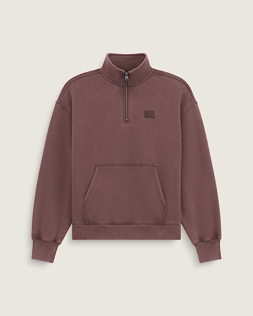 Funnel Neck Sweatshirt VANS Port Brown HERO