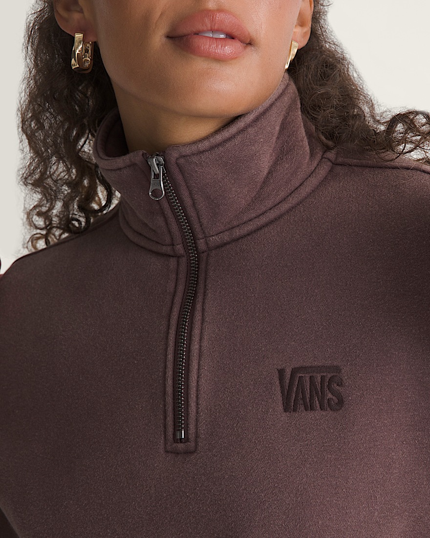 Funnel Neck Sweatshirt VANS Port Brown ALT4