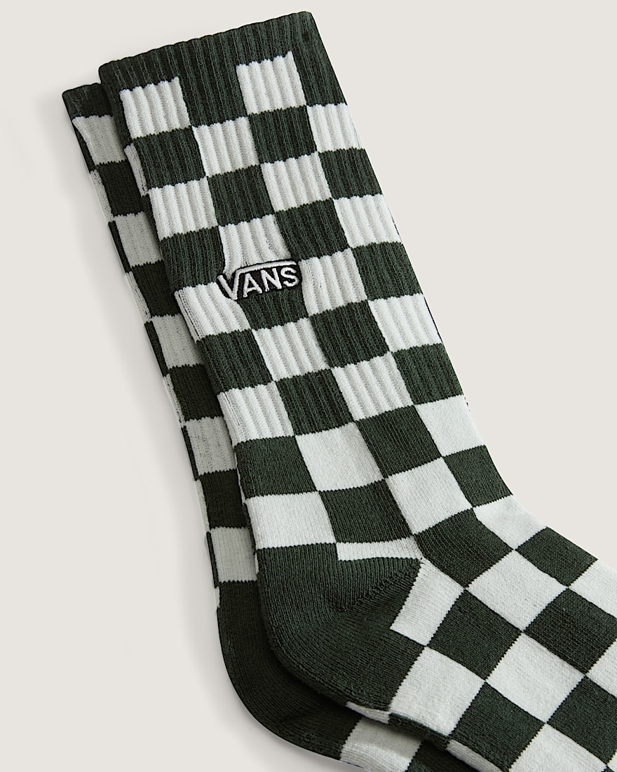 Checkerboard Crew Socks VANS Oil Green ALT2
