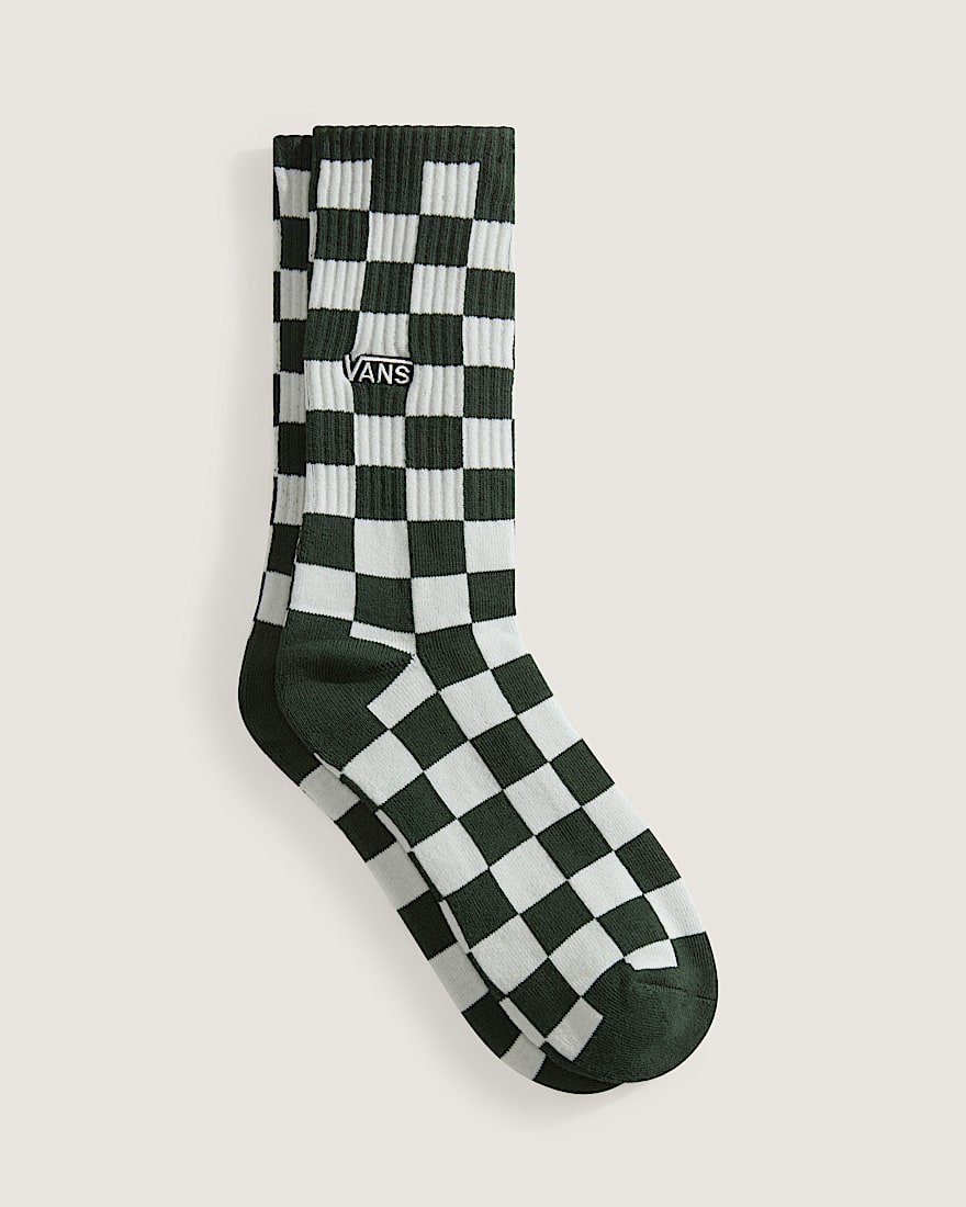 Checkerboard Crew Socks VANS Oil Green ALT1
