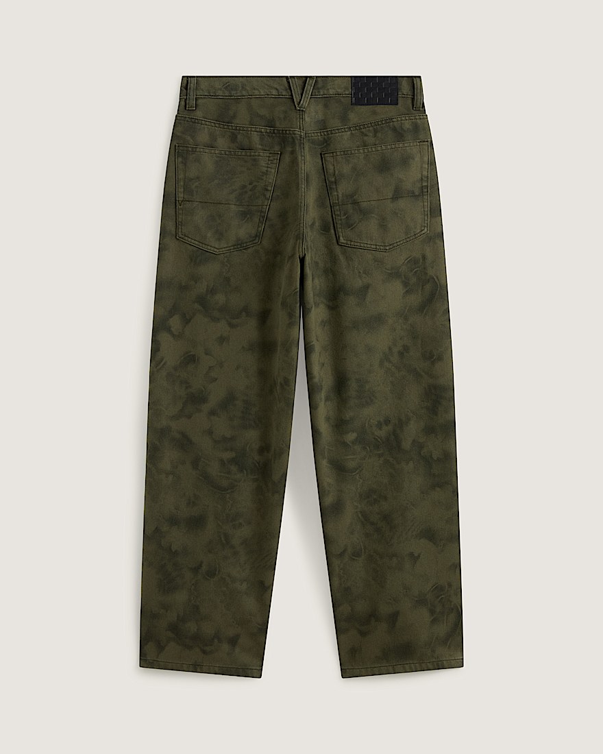 Check5 Baggy Printed Denim Pant VANS Mossy Olive Green Obsidian Fern Green ALT1