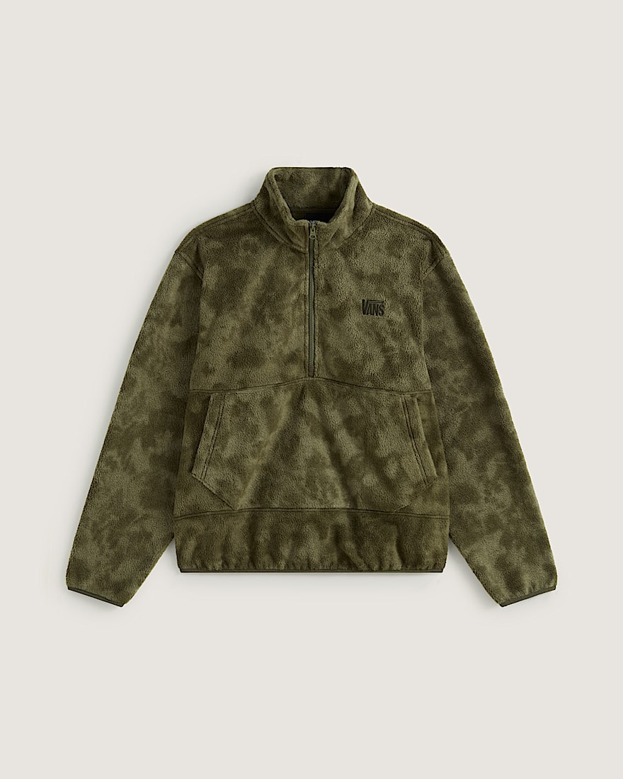 Shepard HalfZip Polar Fleece VANS Mossy Olive Green Obsidian Fern Green HERO