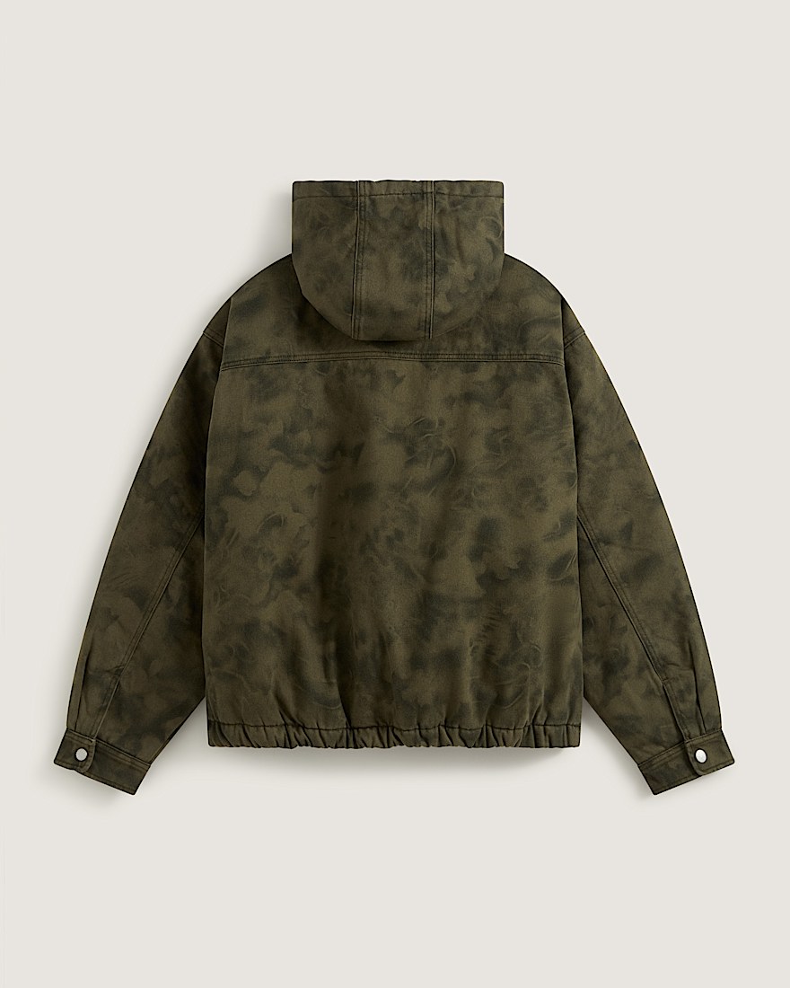 Rez Cropped Denim Jacket VANS Mossy Olive Green Obsidian Fern Green ALT1