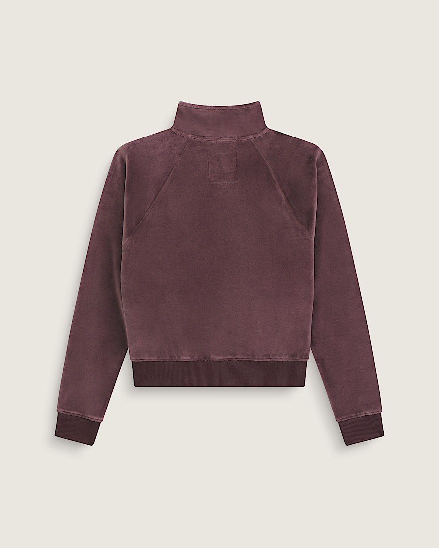 Nikita Velour Track Jacket VANS Port Brown ALT1