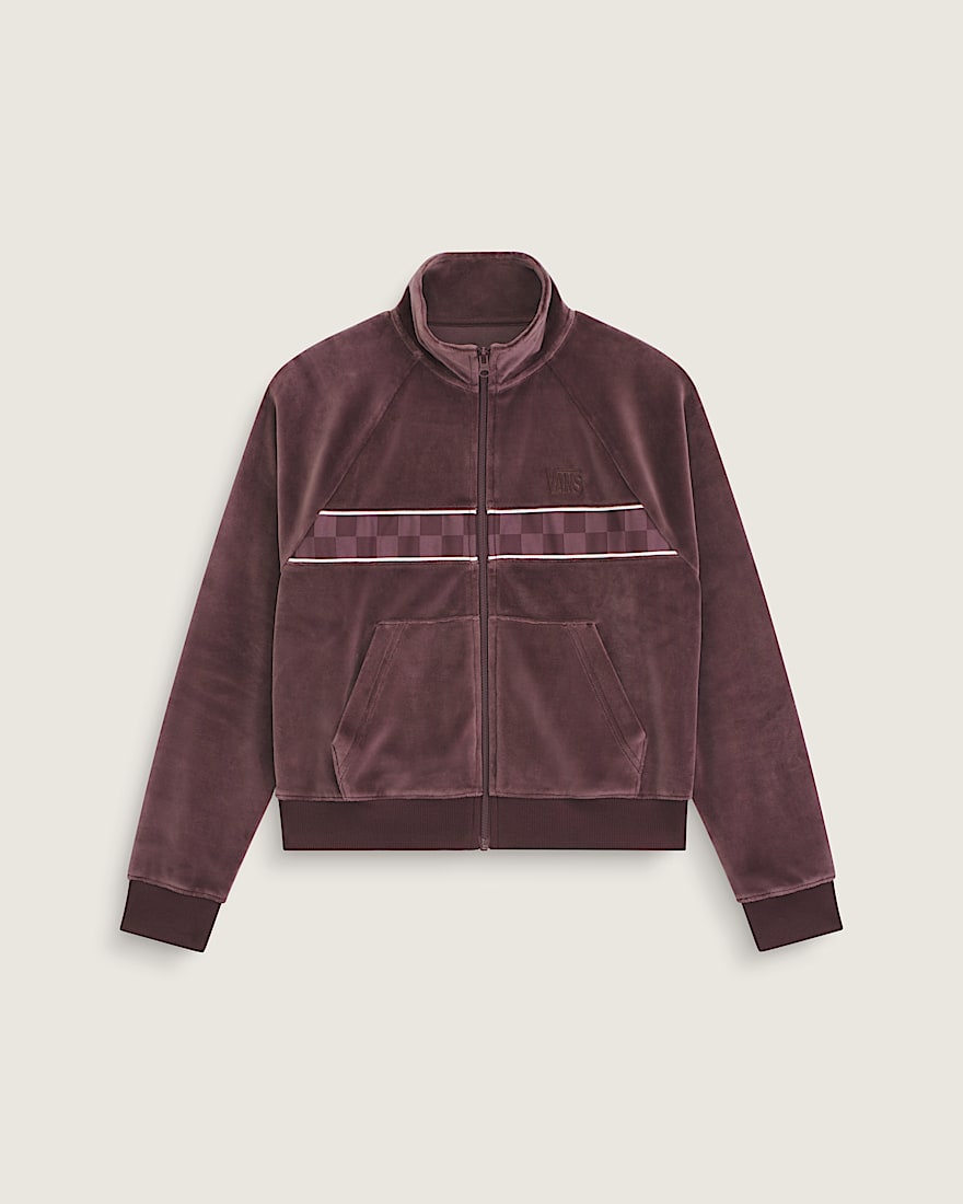 Nikita Velour Track Jacket VANS Port Brown HERO