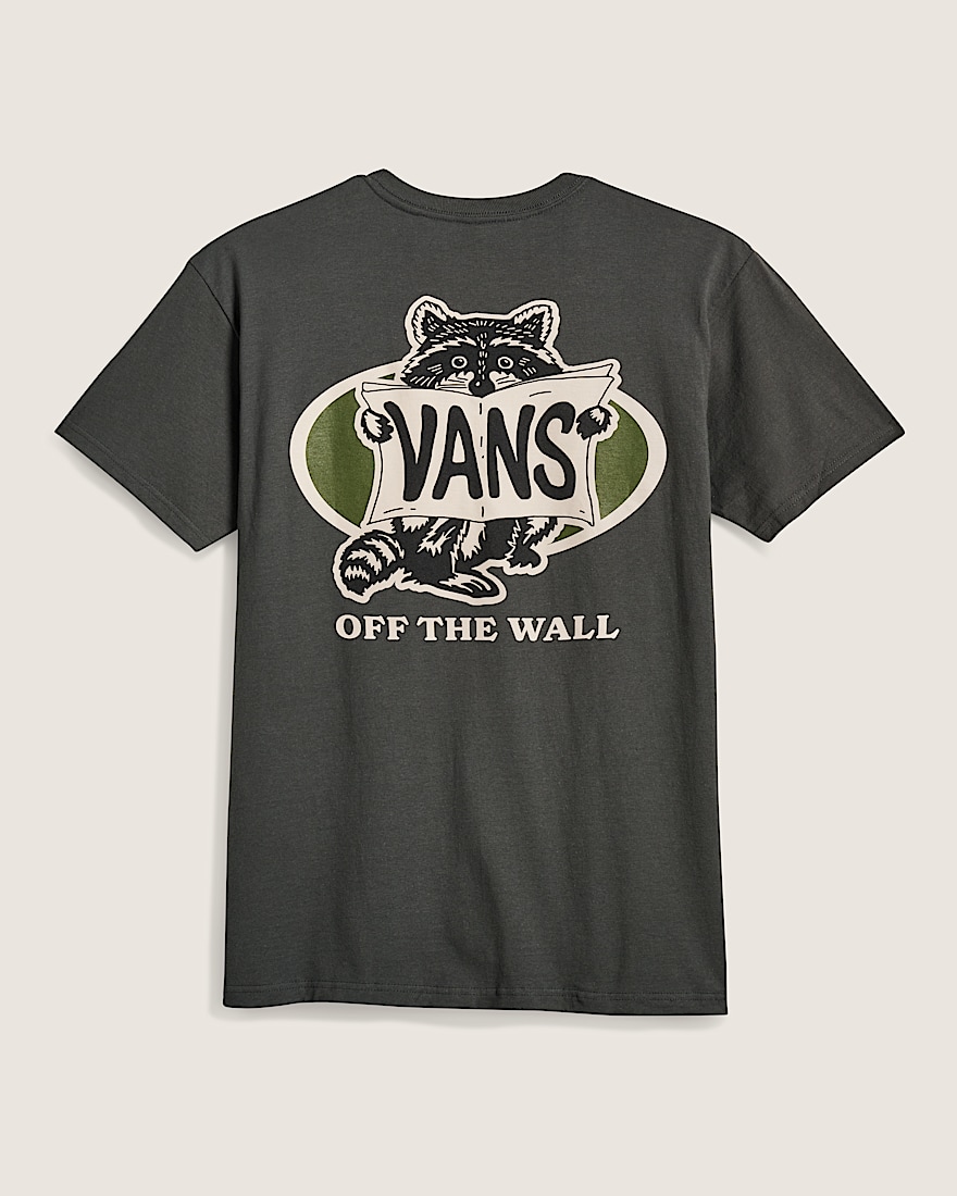 Raccoon Sign Short Sleeve Tee VANS Charcoal Grey HERO