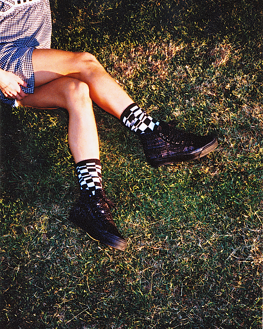 Checkerboard Crew Socks VANS Black White ALT6