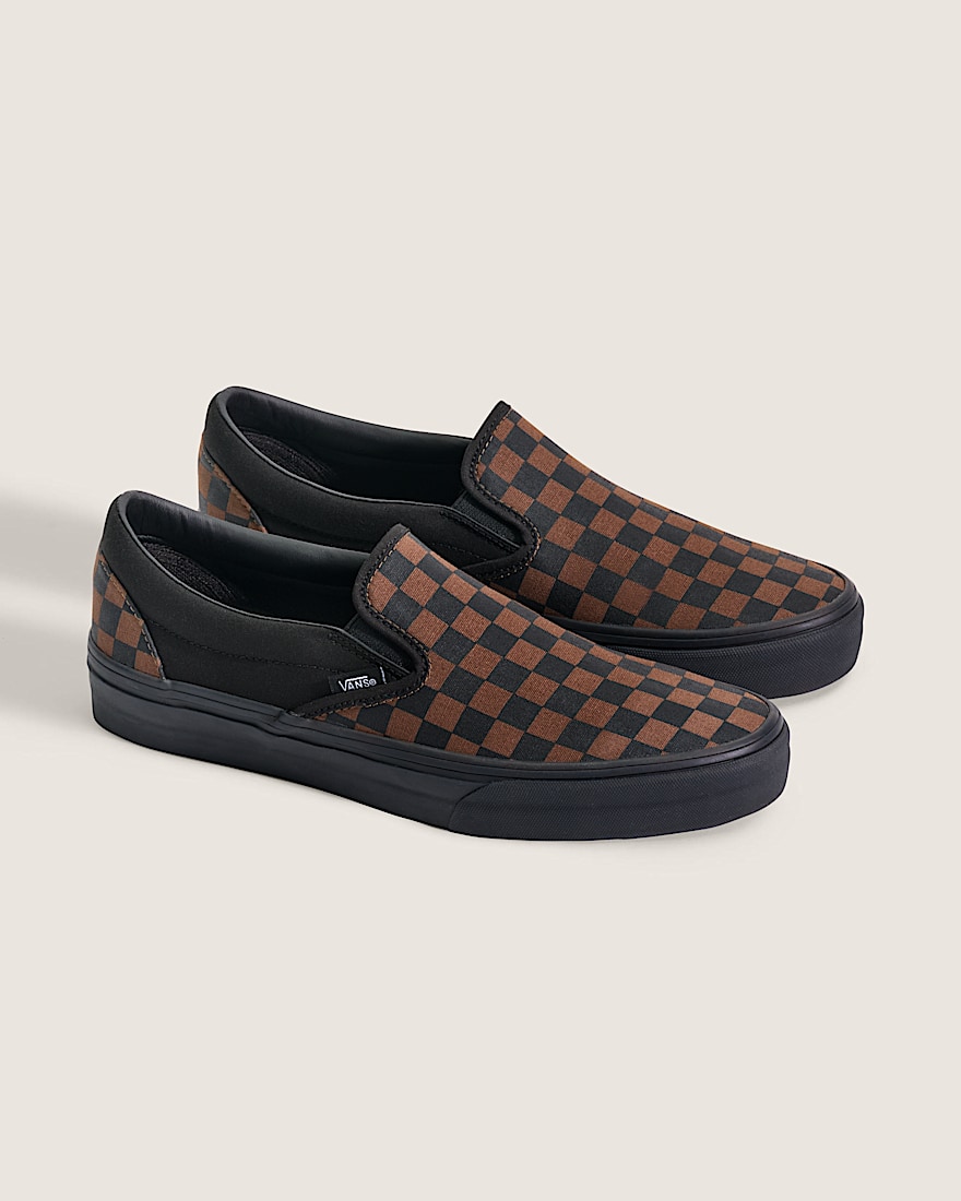 Classic SlipOn VANS Checkerboard Black  Brown ALT1