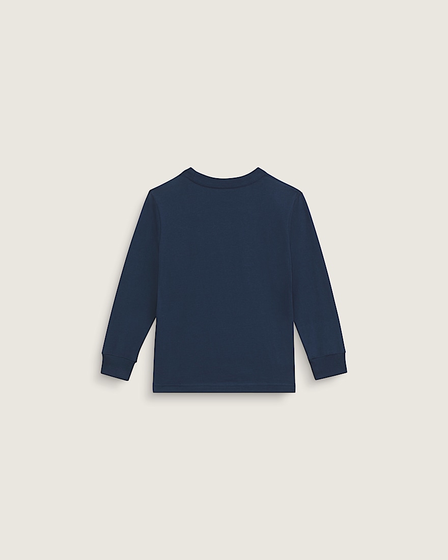 Little Kids Yeti Party Long Sleeve Tee VANS Dress Blues ALT1