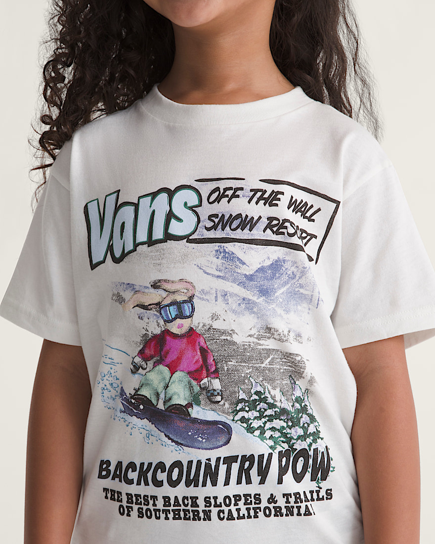 Little Kids Slope Bunny Short Sleeve Tee VANS Marshmallow White ALT4