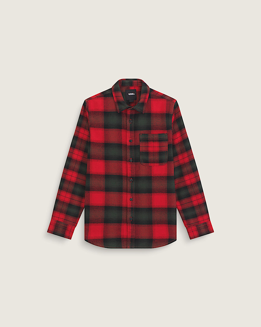 Kids Lawson Plaid Workwear Flannel Shirt VANS Racing Red HERO