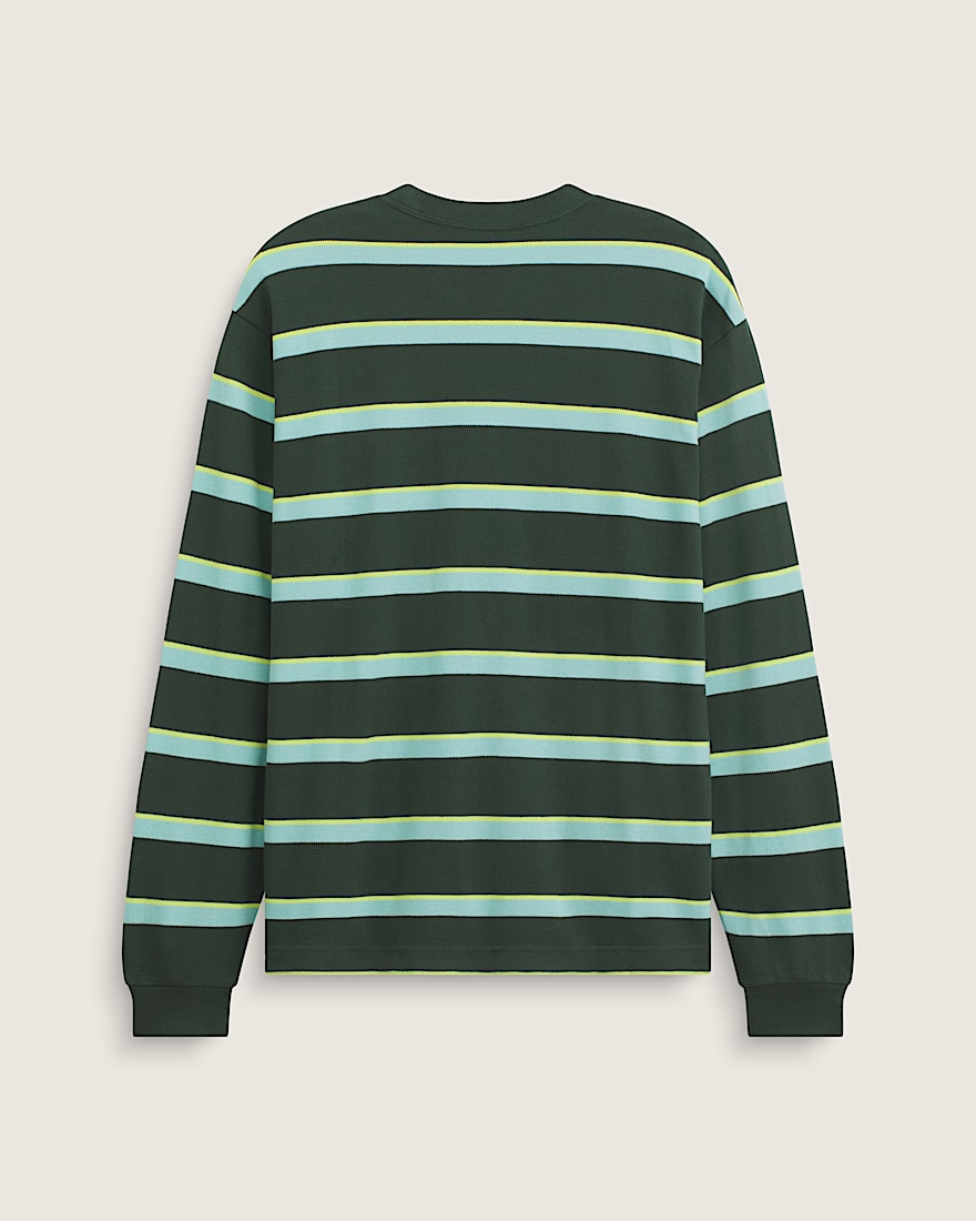 Vorlop Stripe Long Sleeve Knit VANS Oil Green ALT1