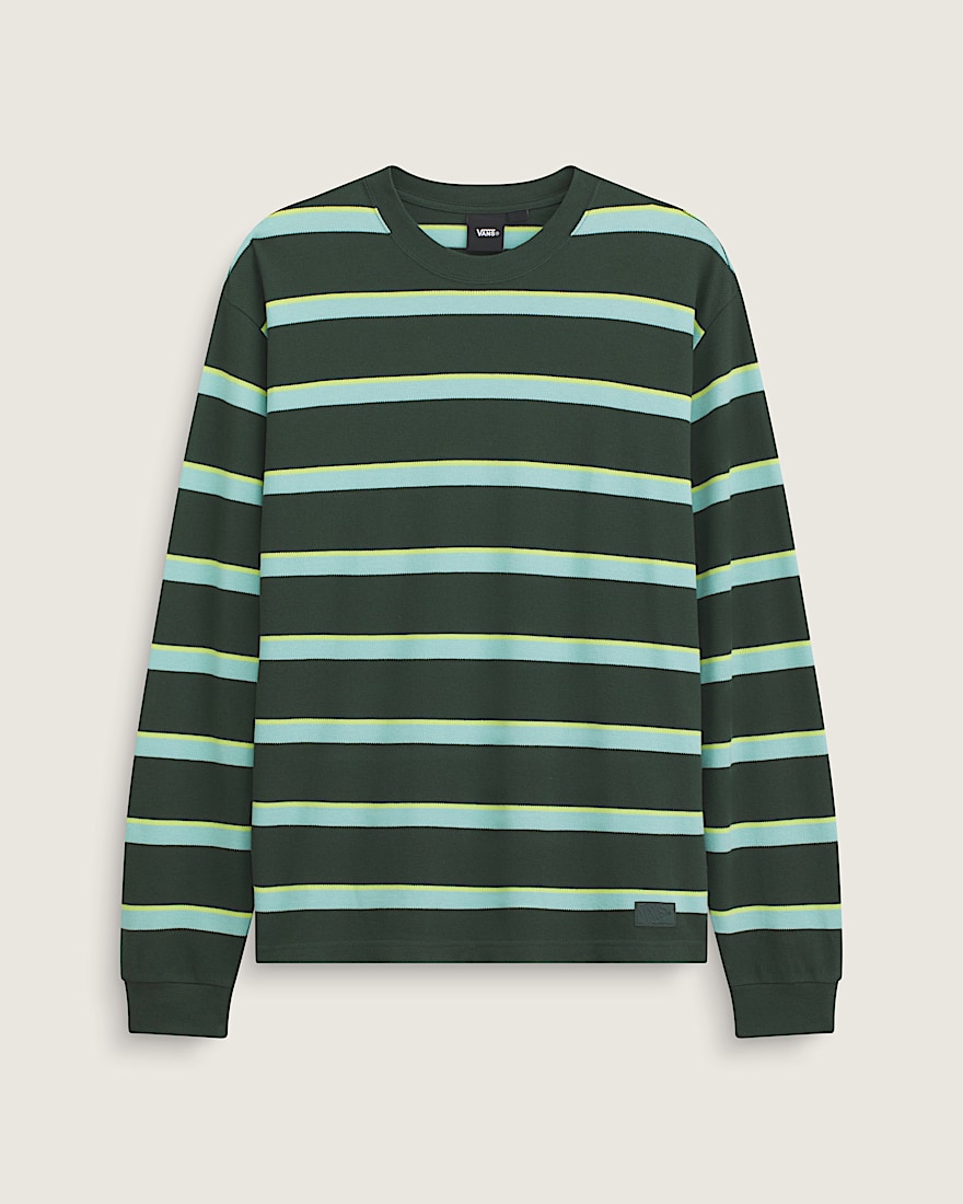 Vorlop Stripe Long Sleeve Knit VANS Oil Green HERO