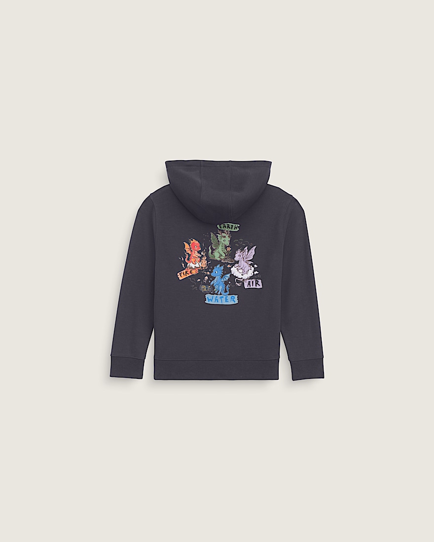 Little Kids Dragon Elements Pullover Sweatshirt VANS Charcoal Grey HERO