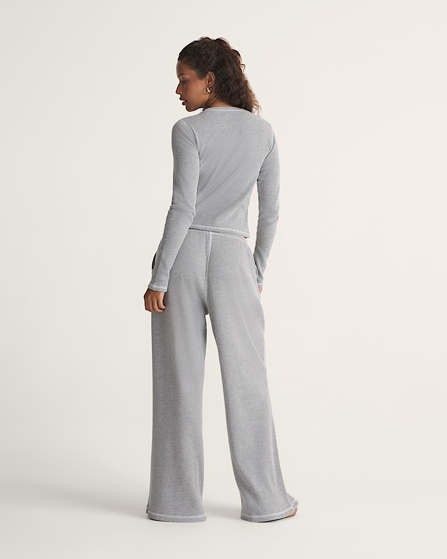 Teri Thermal Elastic Pants VANS Cement Heather Grey ALT4