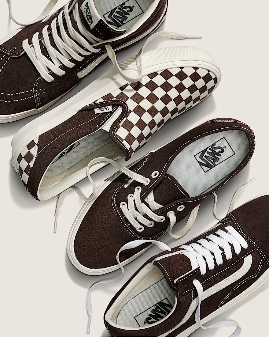 Classic SlipOn Shoe VANS Checkerboard Demitasse Brown ALT4