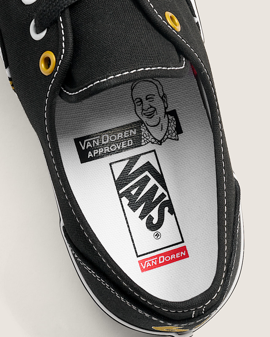 Van Doren Approved Skate Authentic Shoe VANS Checkerboard Black True White ALT4