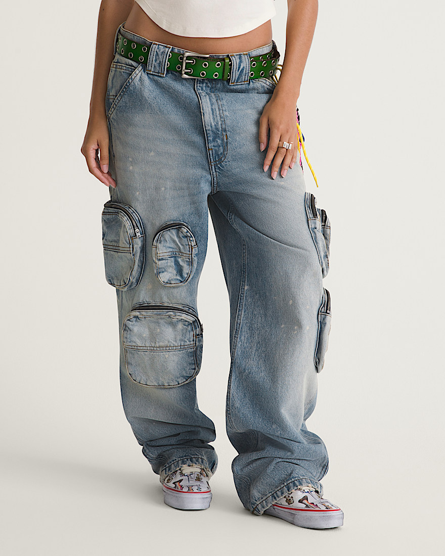 VANSZA MultiPocket Denim Pant VANS VANSZA Light Stonewash Blue HERO
