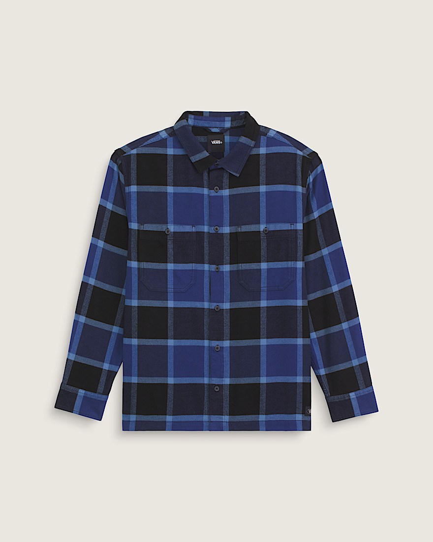 Larkspur Plaid Flannel Shirt VANS Black  True Navy HERO