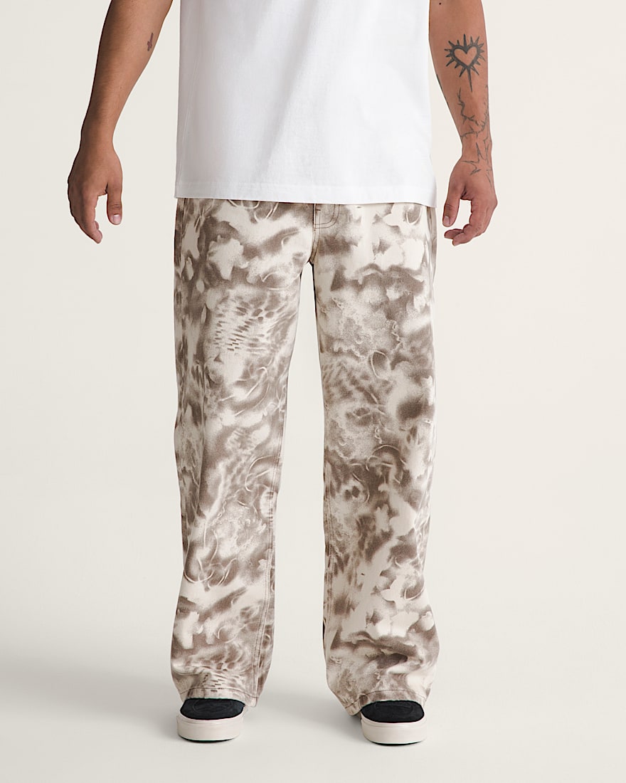 Check5 Baggy Printed Denim Pant VANS Turtledove White Walnut Brown HERO