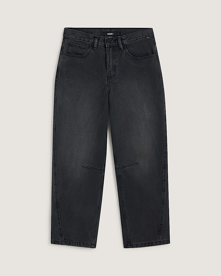 Check5 Mid Rise Barrel Pants VANS Washed Black HERO