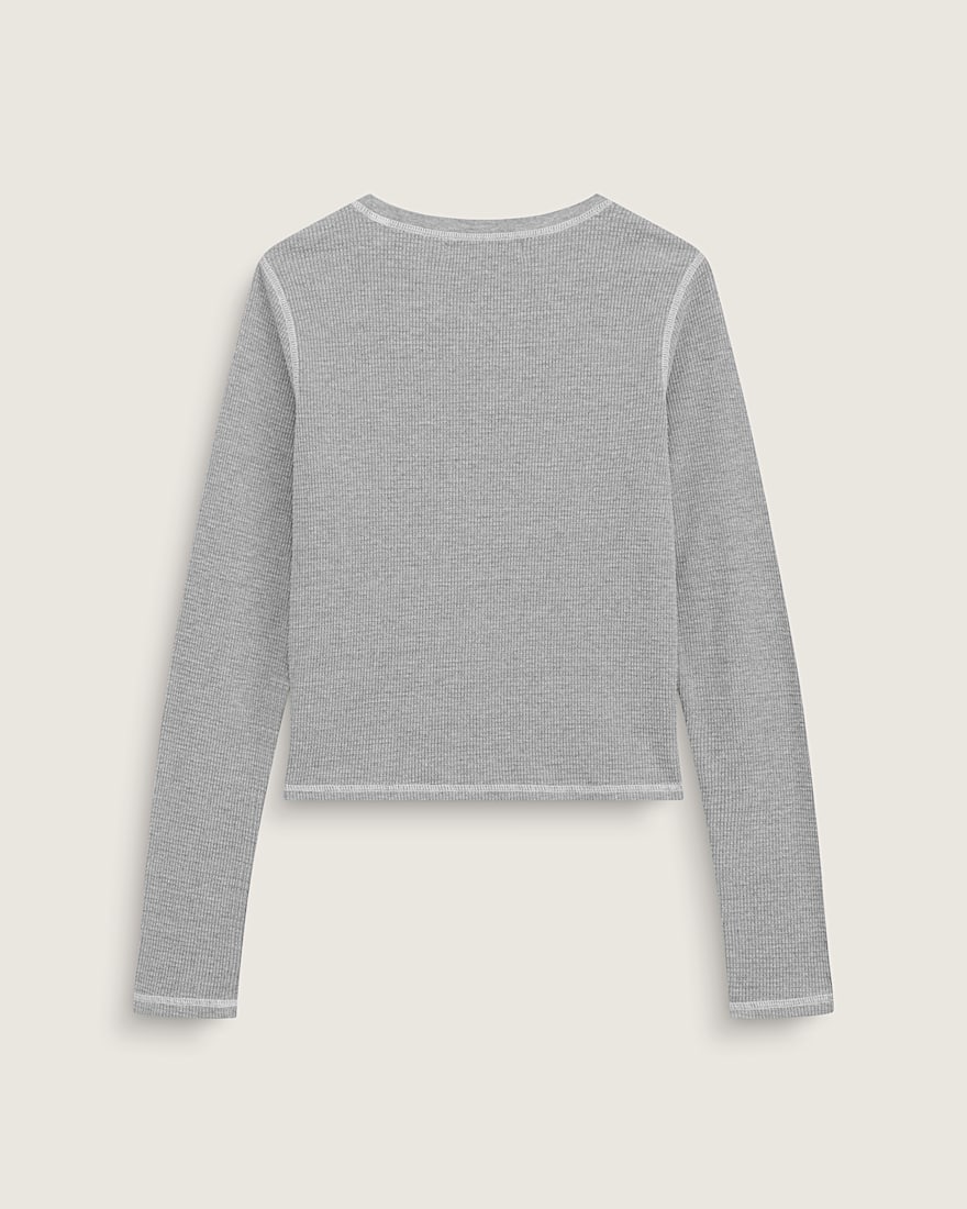 Teri Waffle Long Sleeve 20 VANS Cement Heather Grey ALT1