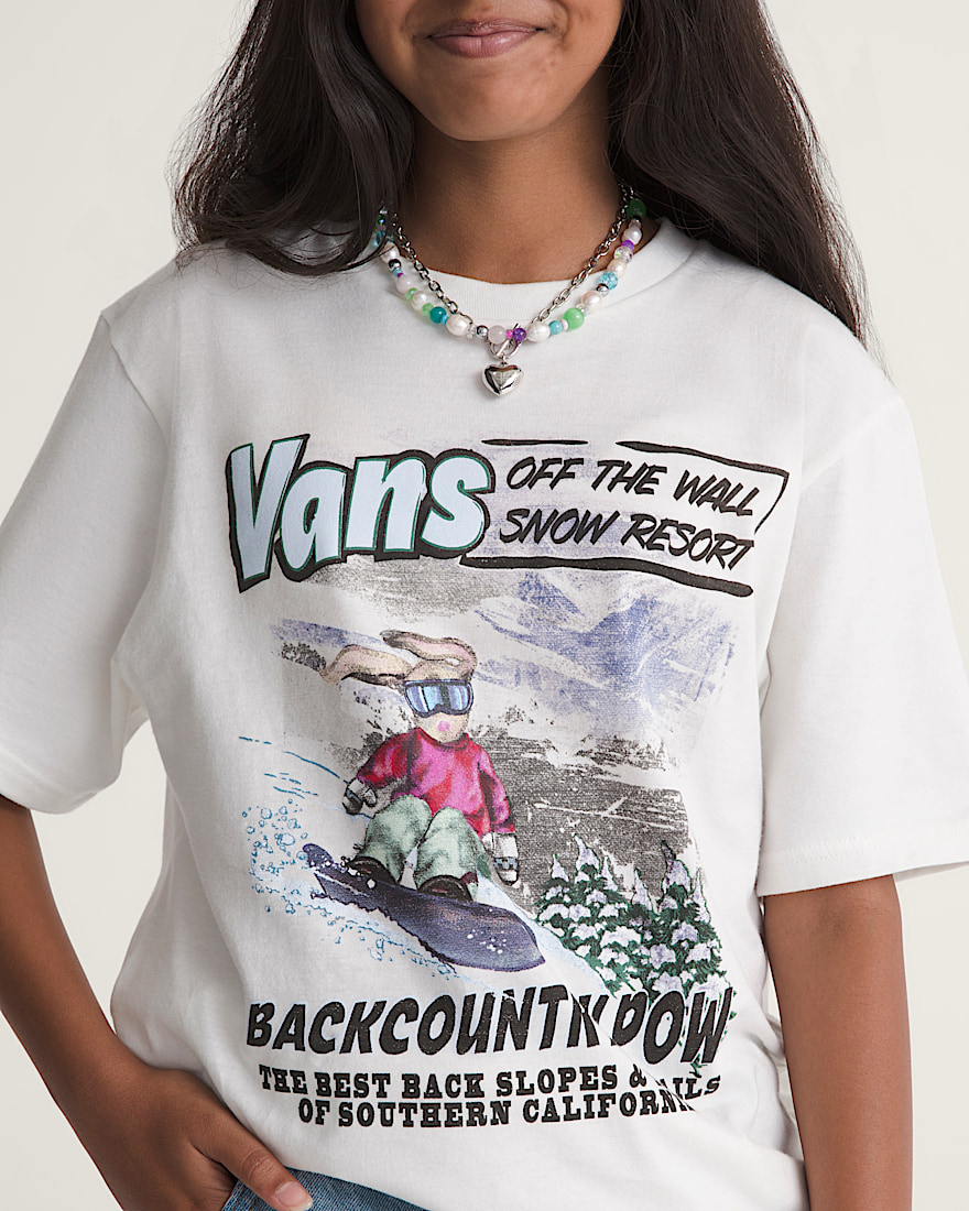 Kids Slope Bunny Short Sleeve Tee VANS Marshmallow White ALT4