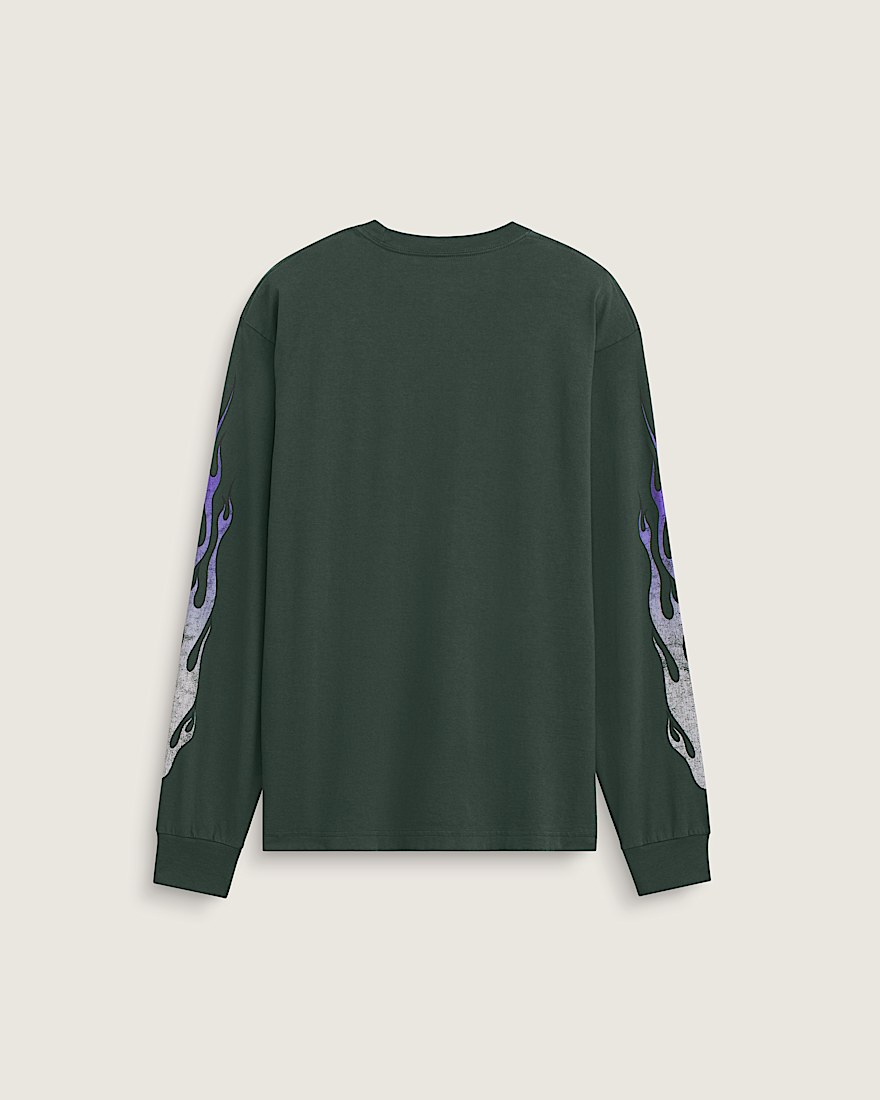 Burnin Up Long Sleeve Tee VANS Oil Green ALT1