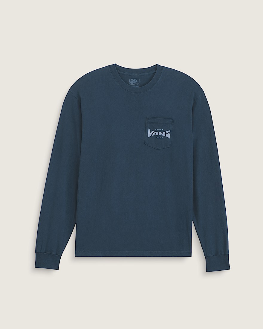 Velocity Mark Long Sleeve Tee VANS Dress Blues ALT1