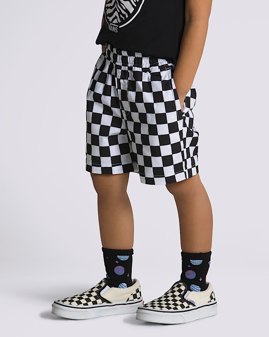 Little Kids Range Elastic Checkerboard Shorts