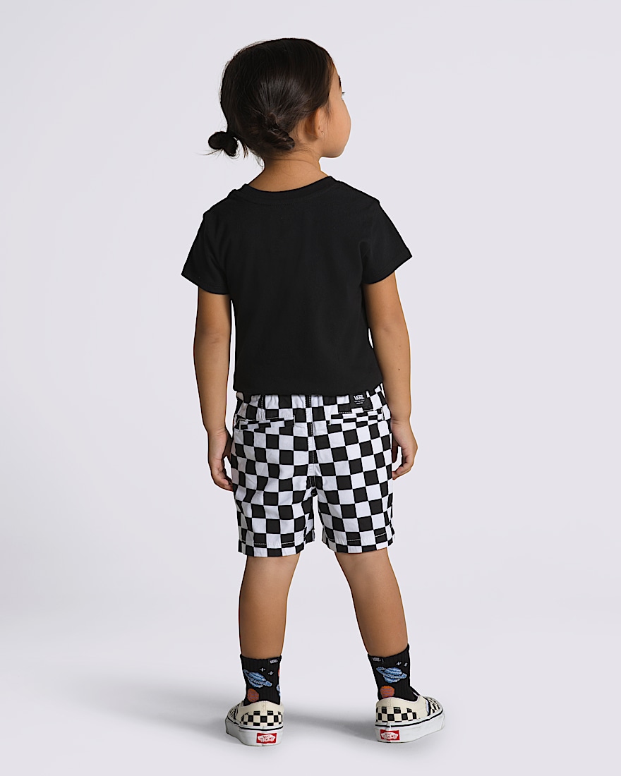 Little Kids Range Elastic Checkerboard Shorts