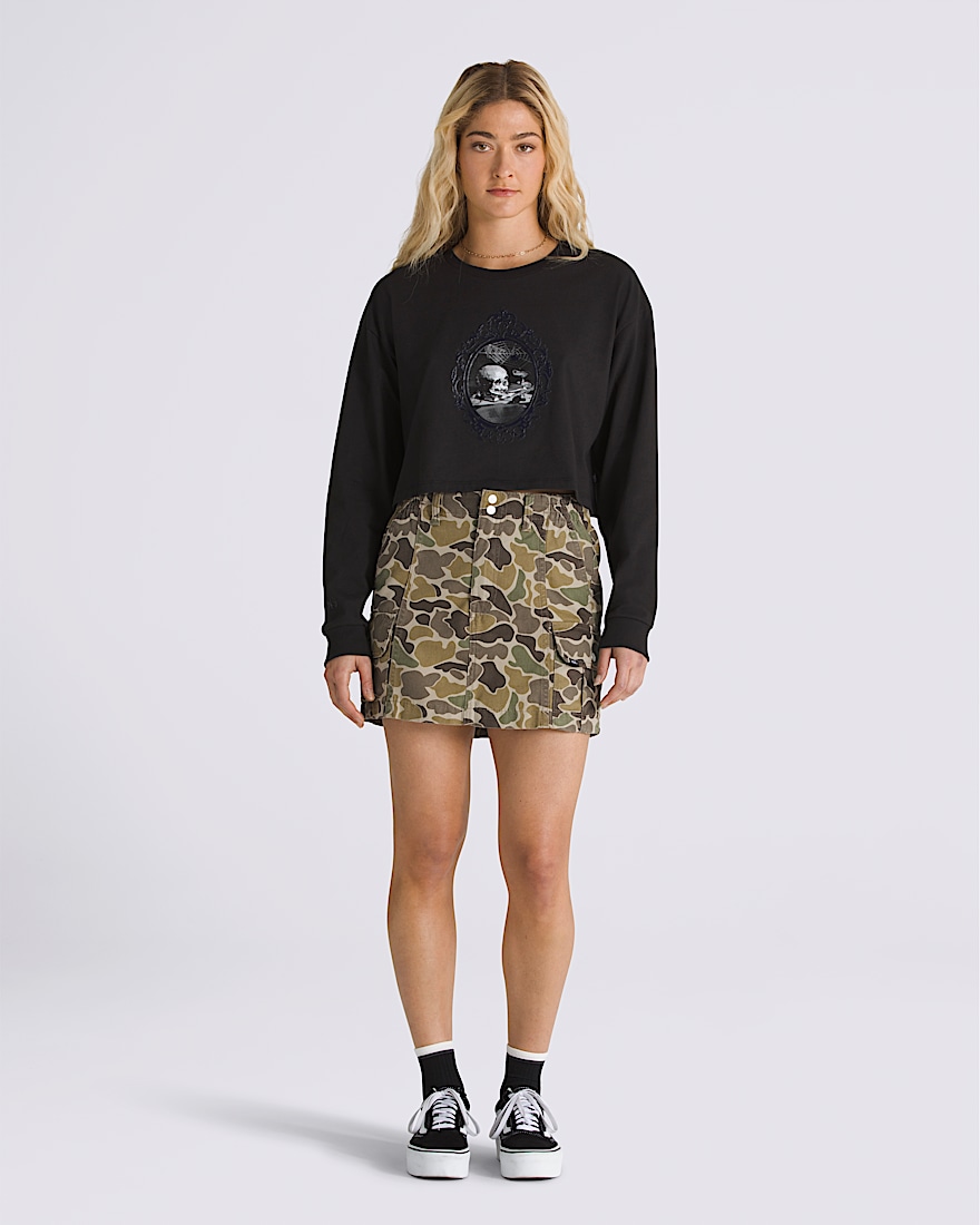 Vanity Frame Relaxed Long Sleeve Crop T-Shirt