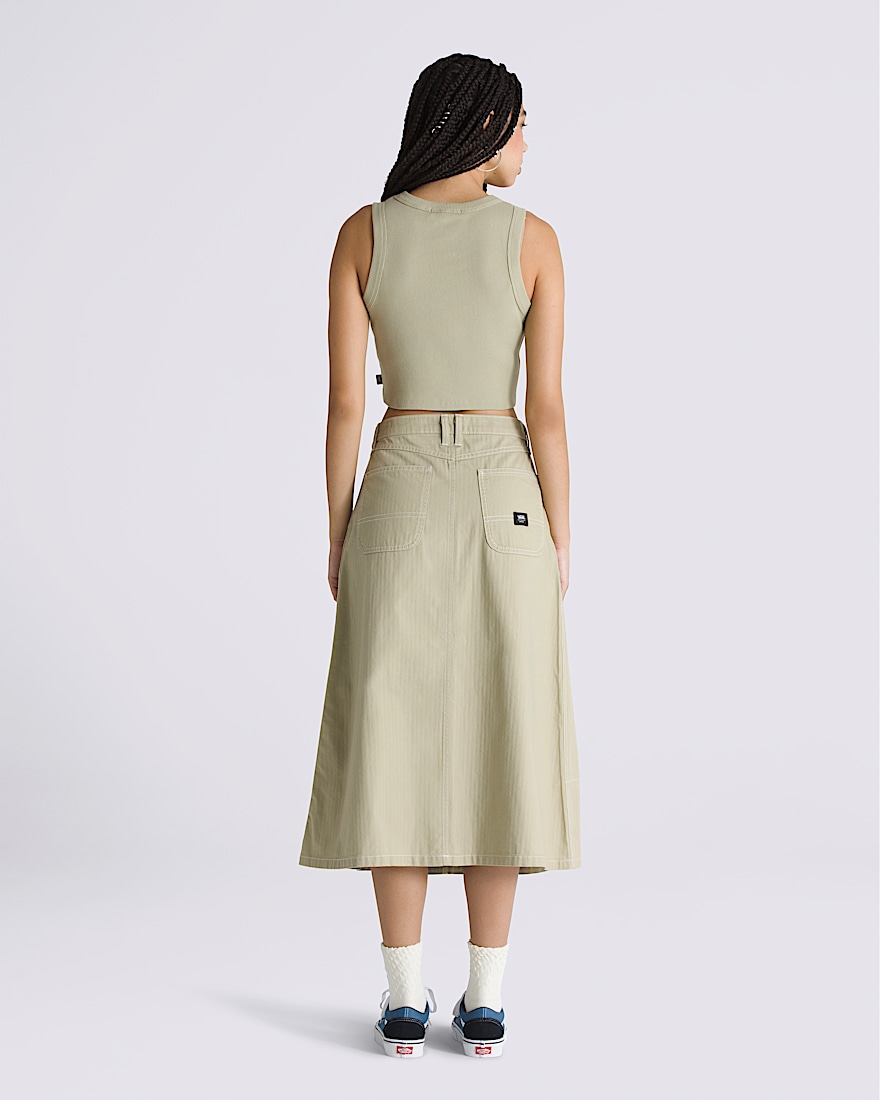 Codey Long Flare Utility Skirt