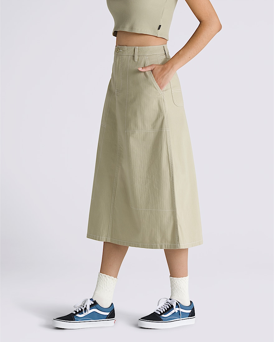 Codey Long Flare Utility Skirt