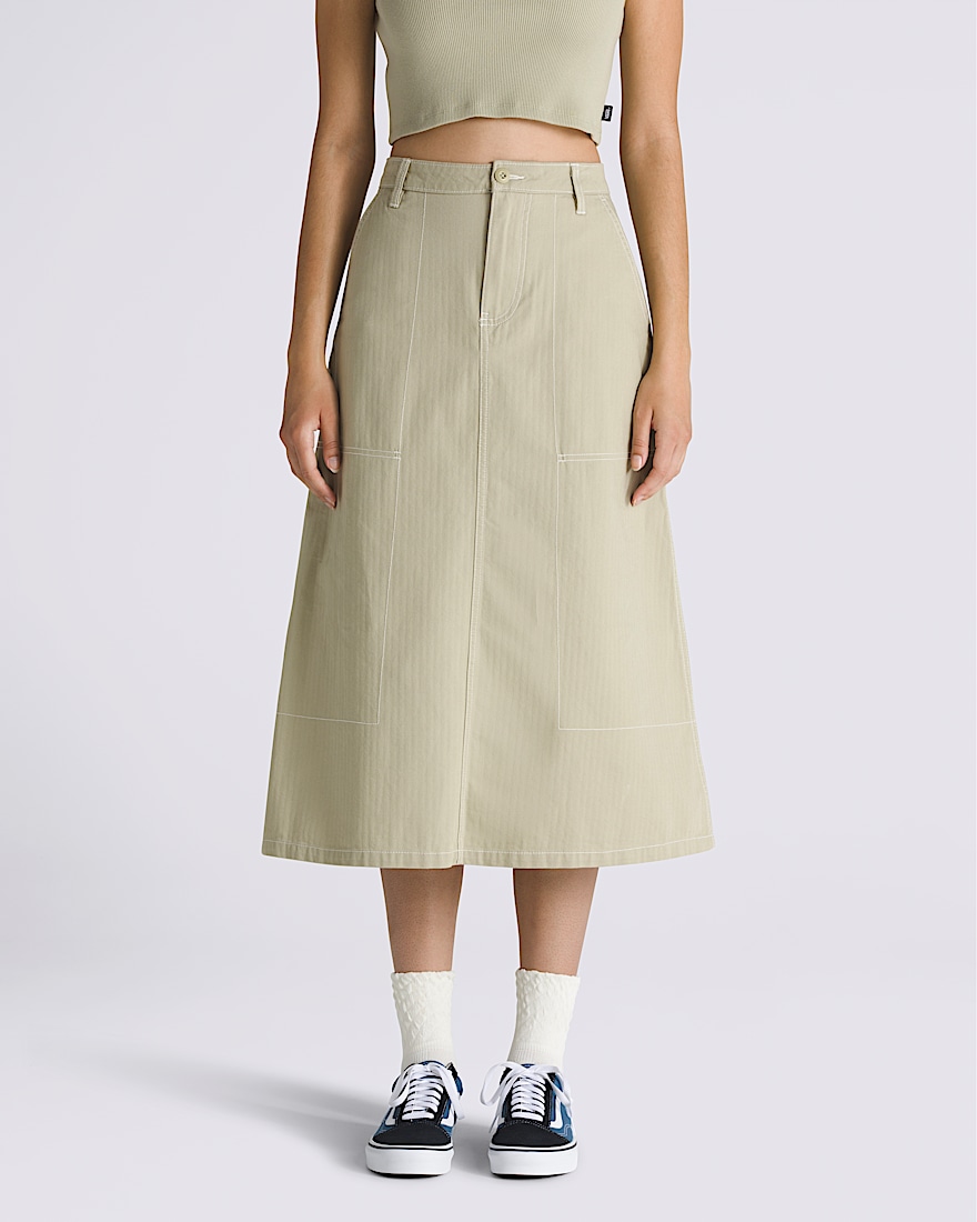 Codey Long Flare Utility Skirt