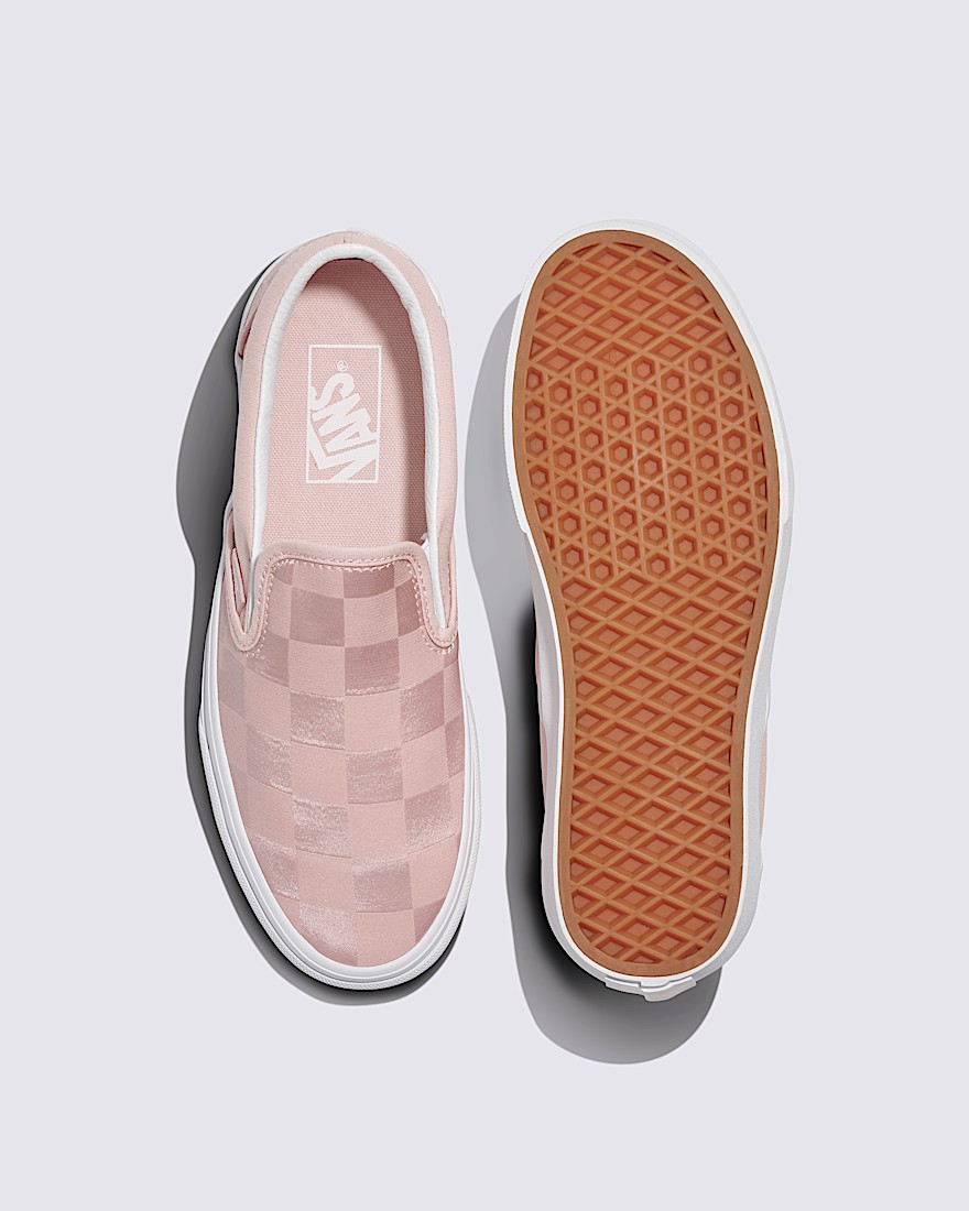 Classic Slip-On Checkerboard Satin Shoe