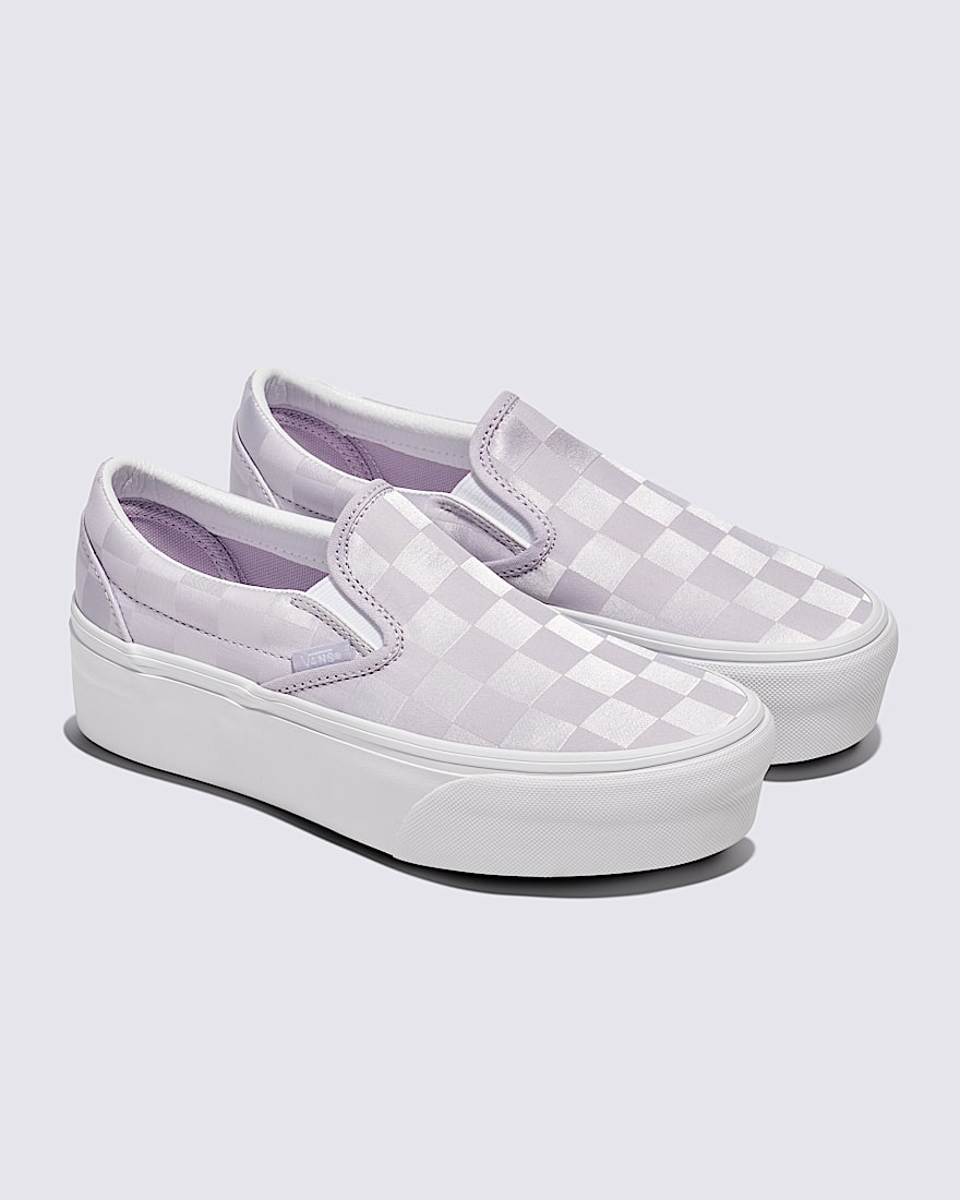 Classic Slip-On Stackform Checkerboard Shoe